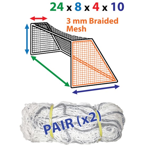 24 x 8  (x 4 x 10)   3mm Braided Nets