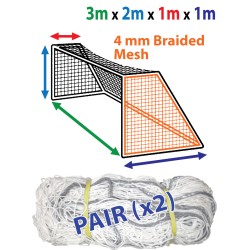 10 x 7 (x 3.5 x 3.5) 3mm White Futsal Nets 10 x 7 (x 3.5 x 3.5) 3mm White Futsal Nets