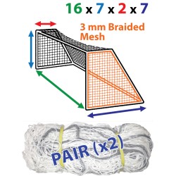 16 x 7 (x 2 x 7) 3mm Braided Nets 16 x 7 (x 2 x 7) 3mm Braided Nets