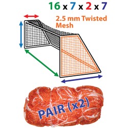 16 x 7 (x 2 x 7) 2.5mm Twisted Nets 16 x 7 (x 2 x 7) 2.5mm Twisted Nets