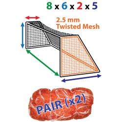8 x 6 (x 2 x 5) 2.5mm Nets Orange 8 x 6 (x 2 x 5) 2.5mm Nets Orange