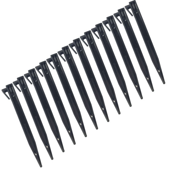 Plastic Net Pegs (Set of 12) - Lightweight and Durable Lightweight Plastic Net Pegs (Set of 12) for securing soccer nets.