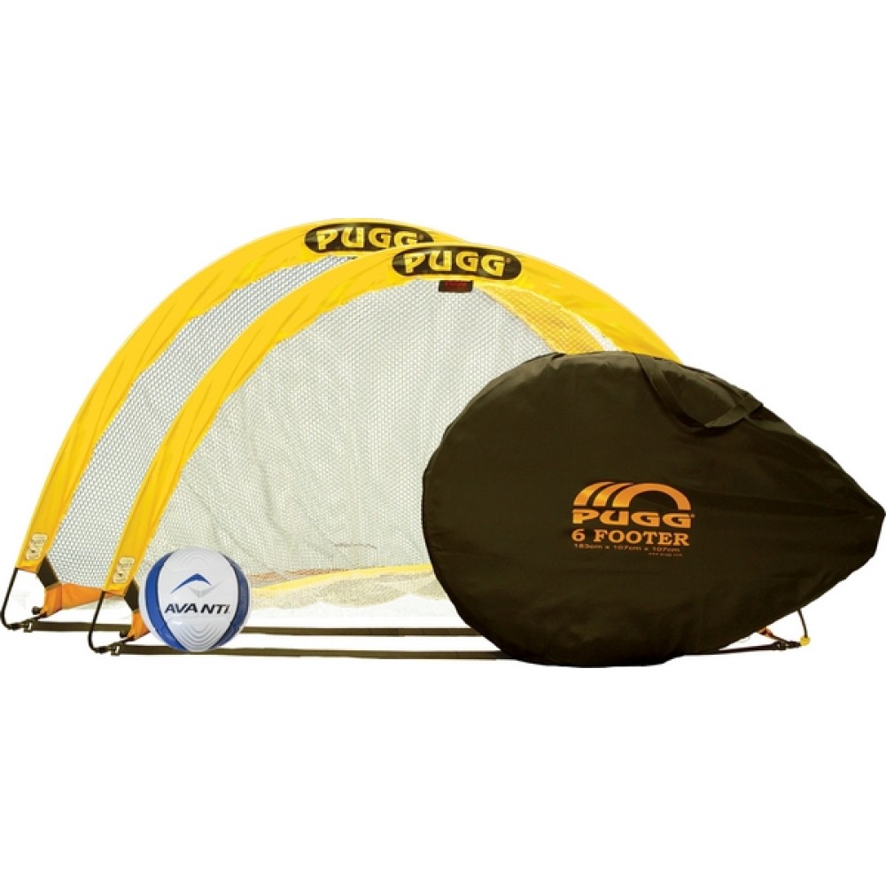 Pugg 6 Foot PAIR Soccer Goals Lightweight and Portable Training Goals\"\n