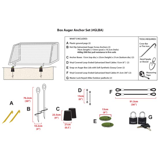 Box Auger Anchors (Set of 2)