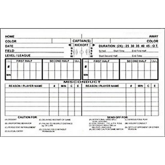 Referee Wallet Sheets