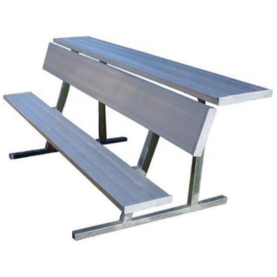 Aluminum Bench w/Back & Shelf